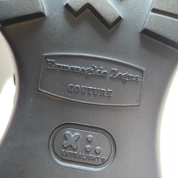 Ermenegildo Zegna Couture Leather Sneakers Shoes Black US Italy - Picture 5 of 10